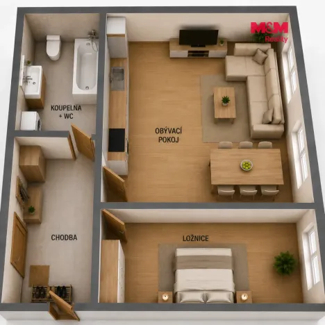 Prodej bytu 2+kk, Ústí nad Labem - Krásné Březno, Keplerova, 48 m2