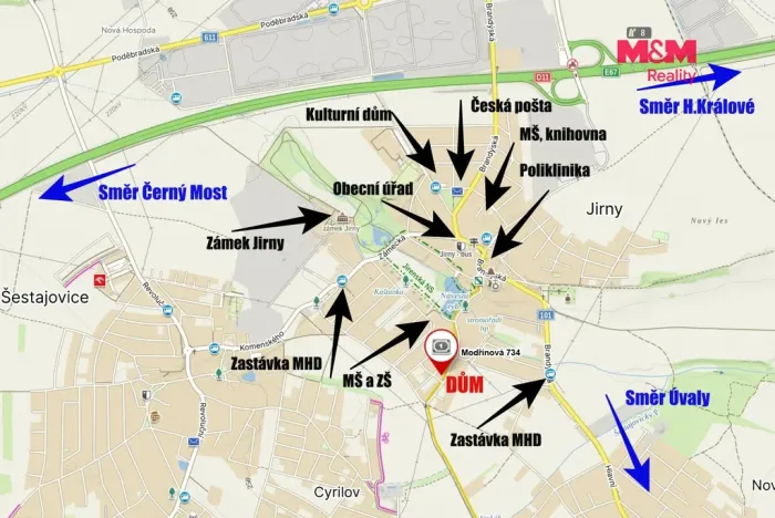 Prodej rodinného domu, Jirny, Modřínová, 400 m2