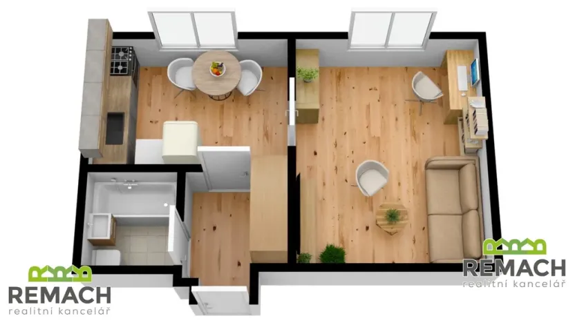 Pronájem bytu 1+1, Uherské Hradiště, Boženy Němcové, 31 m2