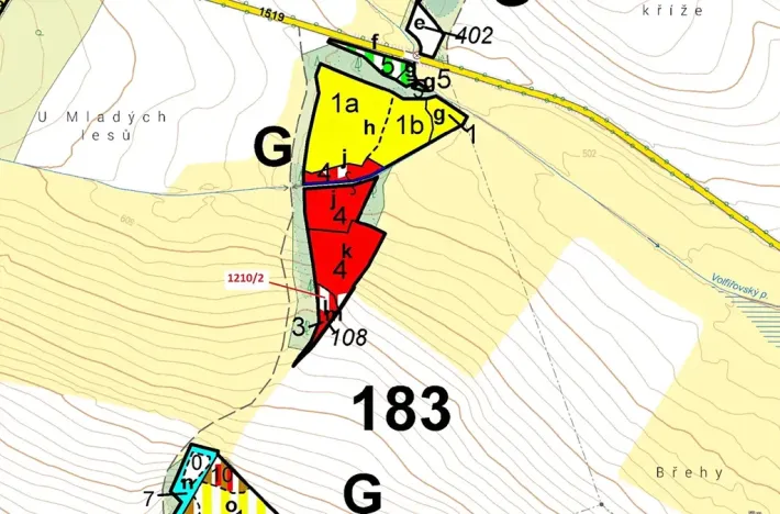 Dražba lesa, Volfířov, 705 m2