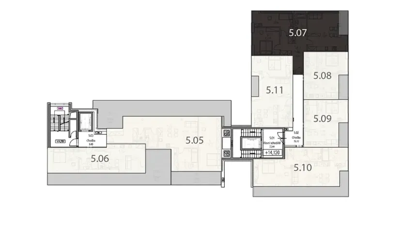 Prodej bytu 2+kk, Luhačovice, Zatloukalova, 39 m2