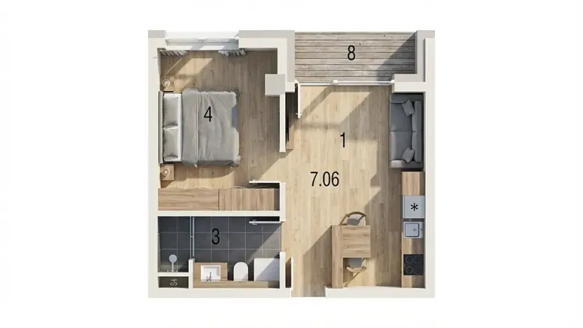 Prodej bytu 2+kk, Luhačovice, Zatloukalova, 39 m2