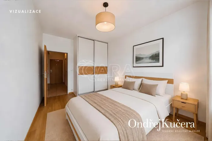 Prodej bytu 2+kk, Praha - Čakovice, Marty Krásové, 48 m2