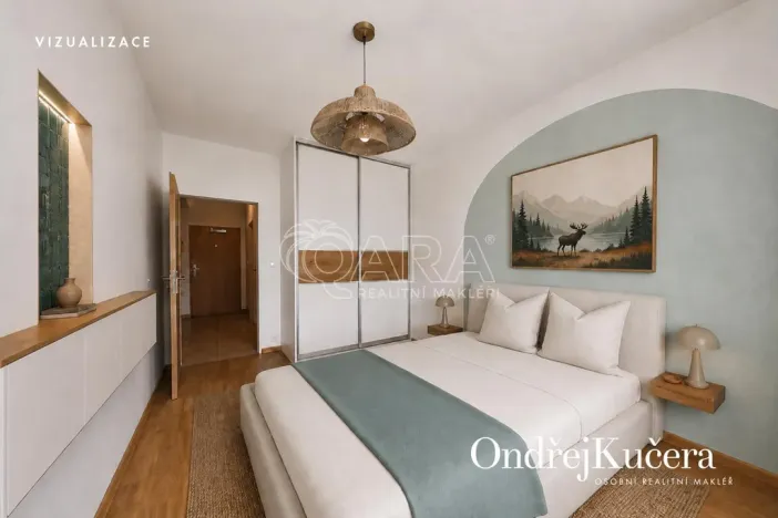 Prodej bytu 2+kk, Praha - Čakovice, Marty Krásové, 48 m2