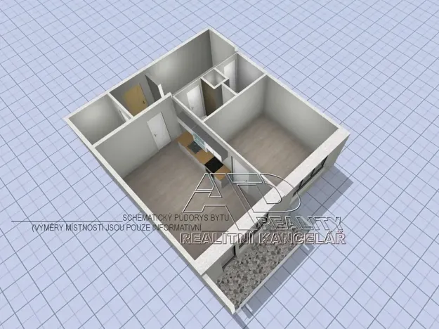 Pronájem bytu 2+kk, České Budějovice, Budivojova, 49 m2