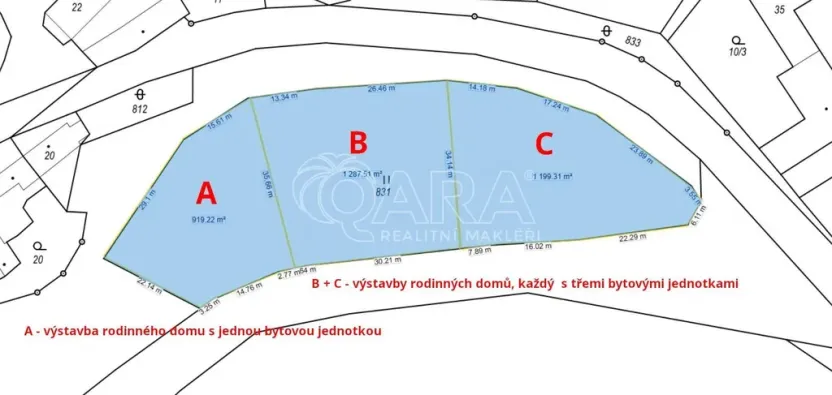 Prodej pozemku pro bydlení, Počaply, 3403 m2