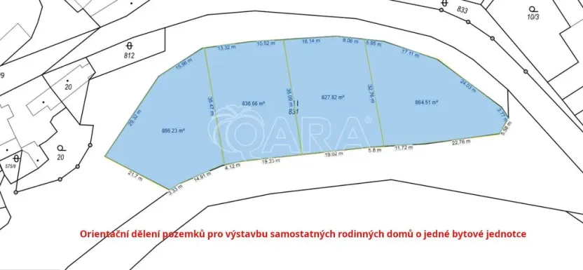 Prodej pozemku pro bydlení, Počaply, 3403 m2