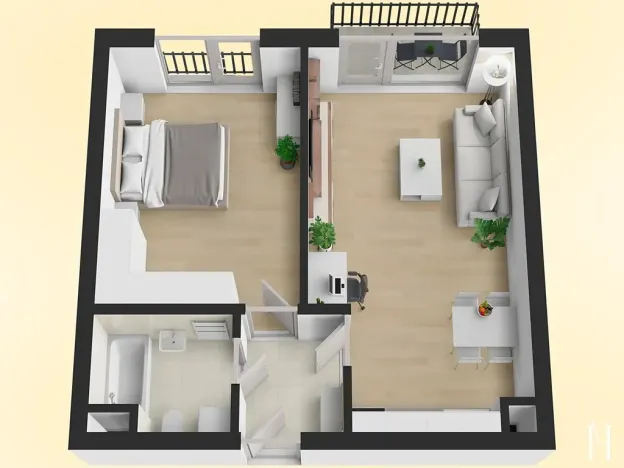 Pronájem bytu 2+kk, Plzeň, V Zahrádkách, 53 m2