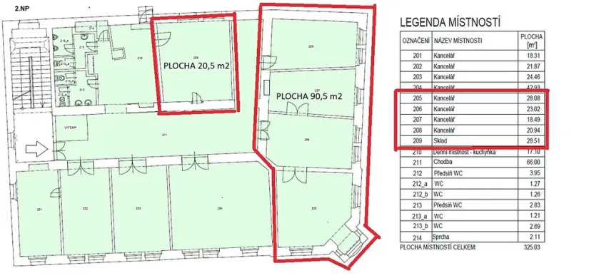 Pronájem kanceláře, Praha - Vinohrady, Chrudimská, 119 m2