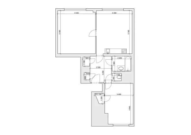 Pronájem bytu 3+kk, Hradec Králové - Pražské Předměstí, Břetislavova, 77 m2