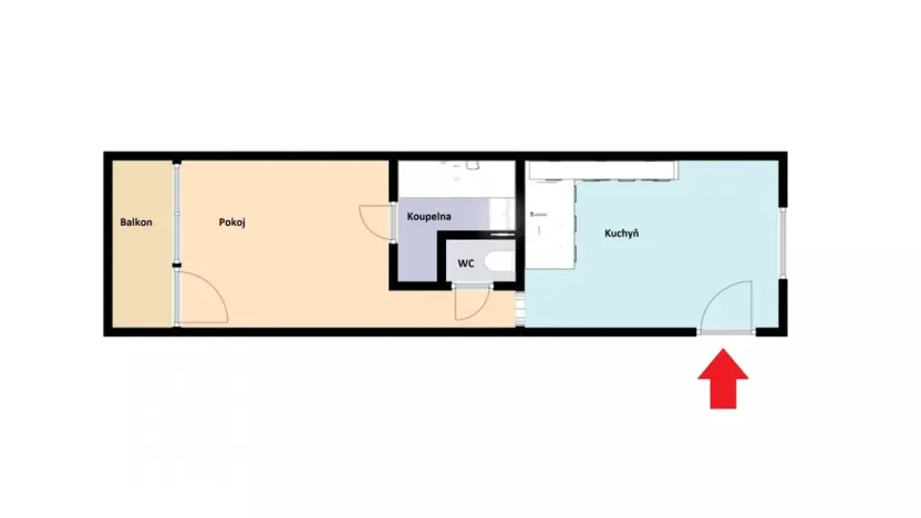 Pronájem bytu 2+kk, Neveklov, Pod Radnicí, 36 m2