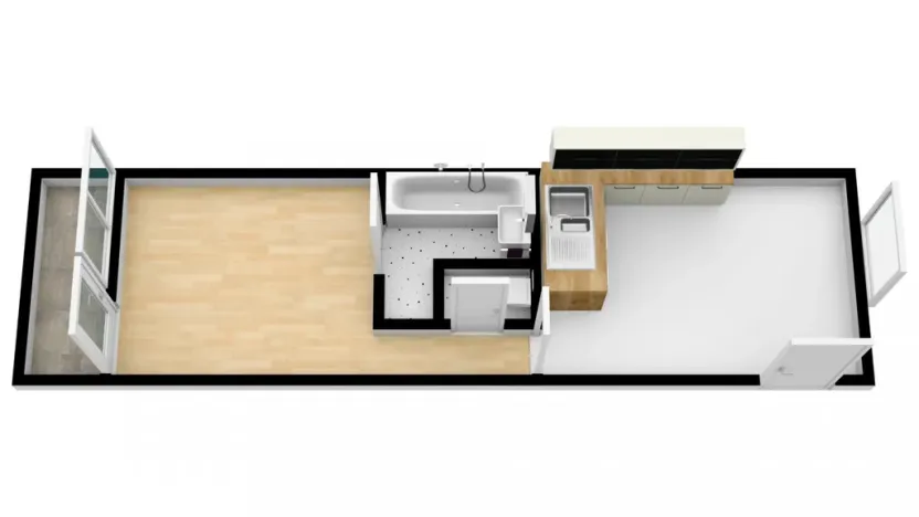Pronájem bytu 2+kk, Neveklov, Pod Radnicí, 36 m2