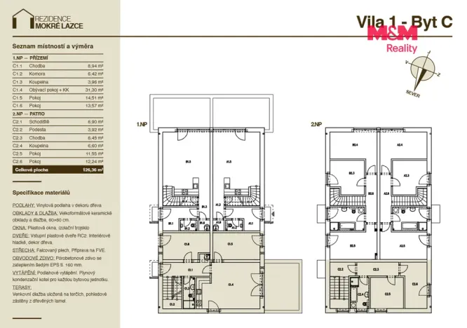 Prodej atypického bytu, Mokré Lazce, Generála Vlachého, 126 m2