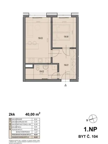 Prodej bytu 2+kk, Plzeň, V Malé Doubravce, 40 m2