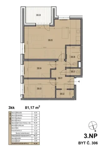 Prodej bytu 3+kk, Plzeň, V Malé Doubravce, 81 m2