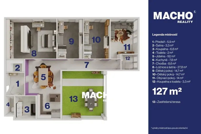 Prodej bytu 4+1, Plzeň, Na Terasách, 127 m2
