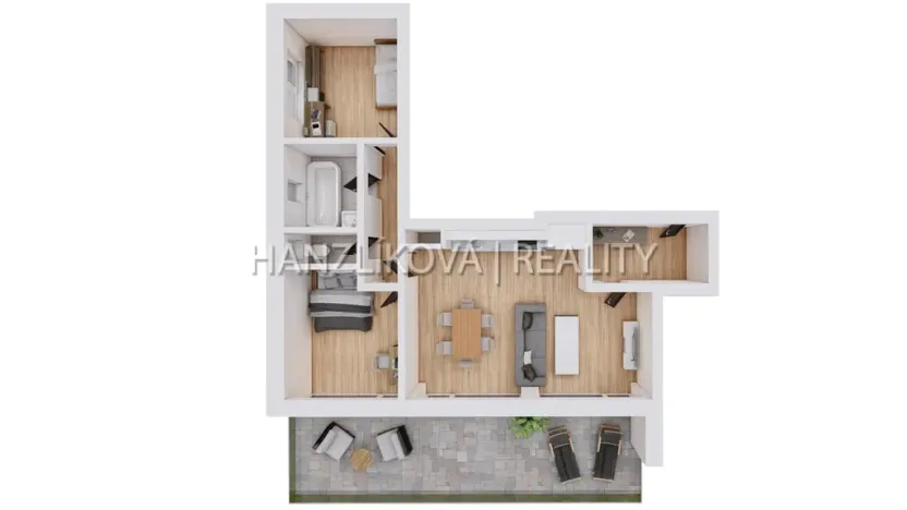 Pronájem bytu 3+kk, Hluboká nad Vltavou, U Parku, 104 m2
