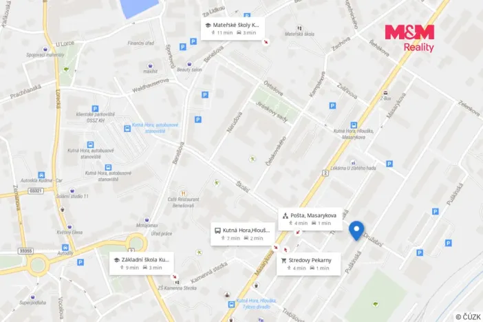 Pronájem bytu 3+1, Kutná Hora - Hlouška, Puškinská, 58 m2