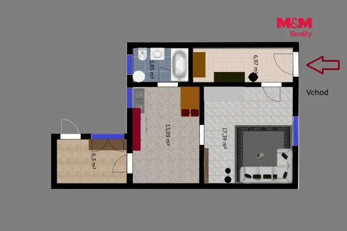 Prodej rodinného domu, Nový Bydžov - Chudonice, Alberto Vojtěcha Friče, 48 m2