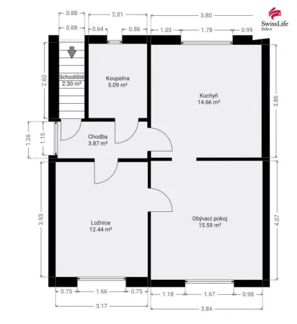 Prodej vícegeneračního domu, Pečky, Jos. Šebesty, 131 m2