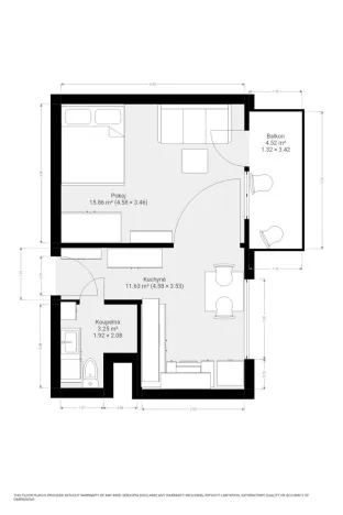 Pronájem bytu 1+1, Brno, Hodonínská, 32 m2