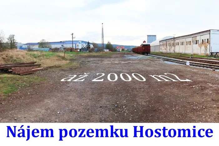 Pronájem komerčního pozemku, Hostomice, Nádražní, 500 m2