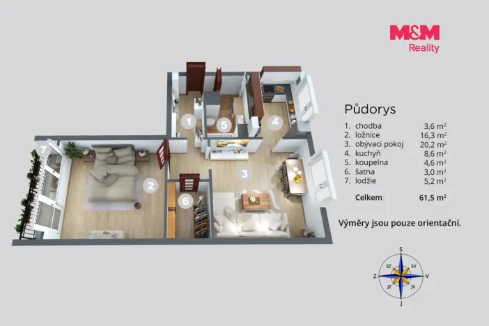 Prodej bytu 2+1, Povrly, Sídliště II, 56 m2