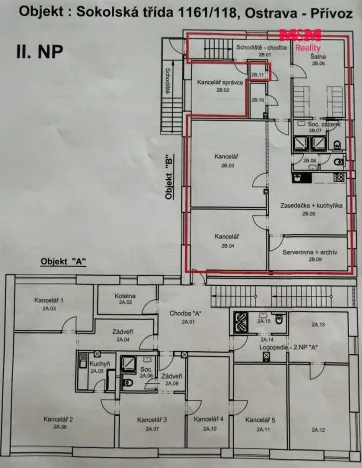Pronájem kanceláře, Ostrava - Přívoz, Sokolská třída, 95 m2