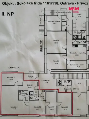Pronájem kanceláře, Ostrava - Přívoz, Sokolská třída, 94 m2