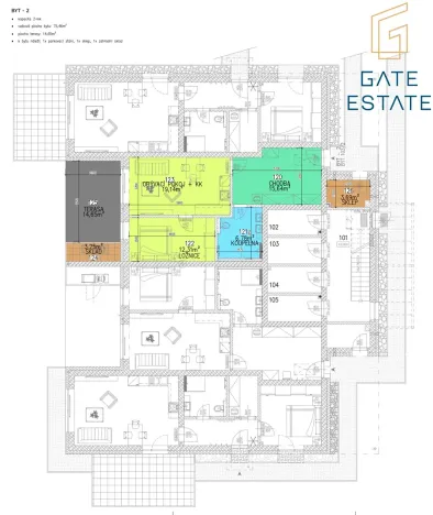 Pronájem bytu 2+kk, Holešov, Pod Hrádkem, 54 m2
