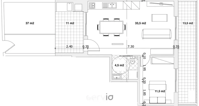 Prodej bytu 1+1, Marrazes,, 50 m2