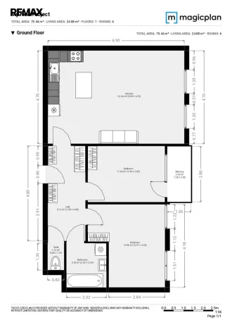 Pronájem bytu 3+kk, Praha - Libeň, Kovanecká, 74 m2