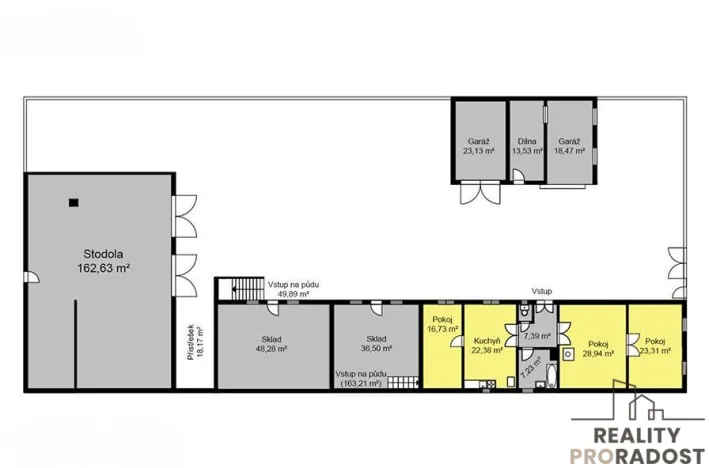 Prodej rodinného domu, Žiželice - Končice, 483 m2