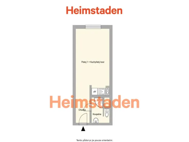 Pronájem bytu 1+kk, Ostrava - Moravská Ostrava, Gen. Píky, 25 m2