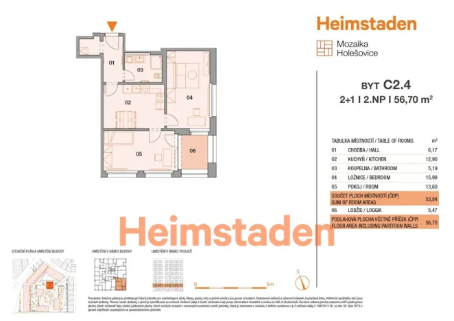 Pronájem bytu 2+1, Praha - Holešovice, U Pergamenky, 56 m2