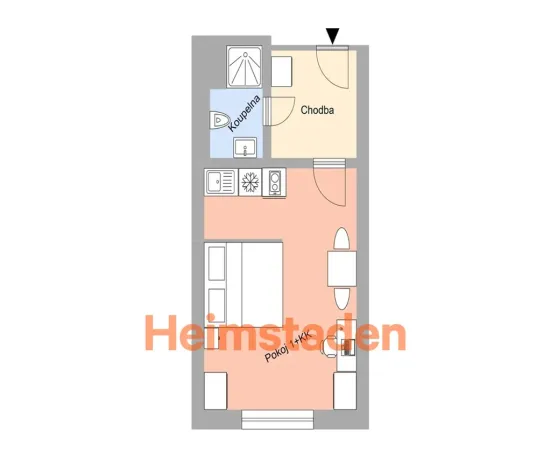 Pronájem bytu 1+kk, Plzeň - Jižní Předměstí, Magisterská, 27 m2