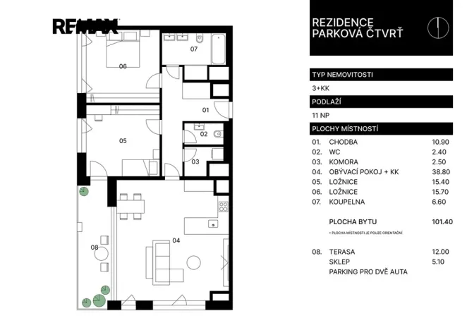 Prodej bytu 3+kk, Praha - Žižkov, Šrámkové, 113 m2