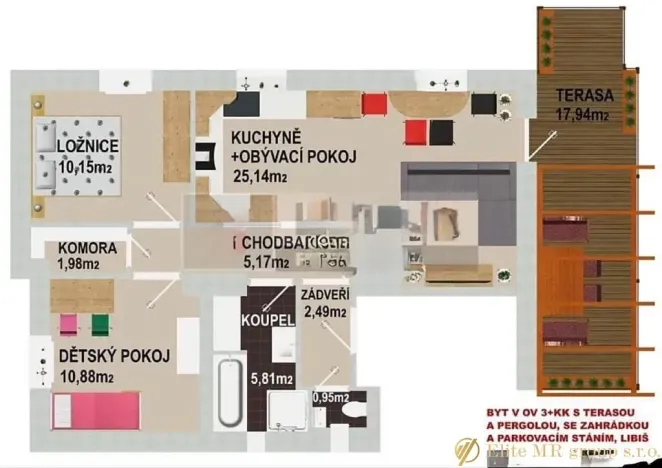 Pronájem bytu 3+kk, Libiš, Za Rybníčkem, 71 m2