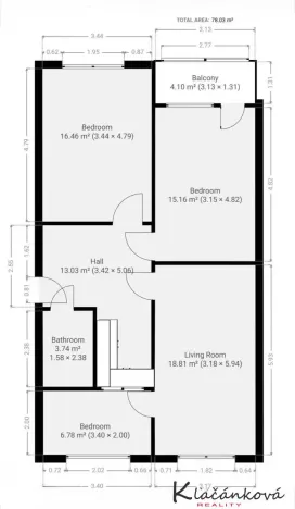 Prodej bytu 4+kk, Kadaň, Chomutovská, 78 m2