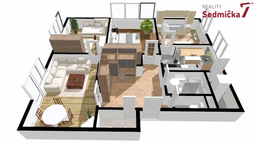 Prodej bytu 4+1, Žďár nad Sázavou, Lučiny, 88 m2