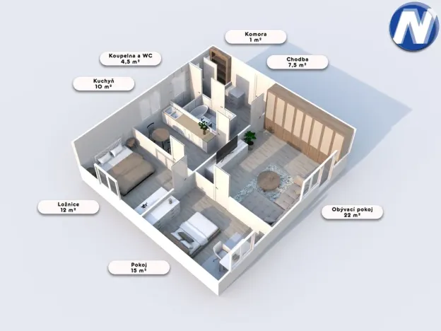Prodej bytu 3+1, Prachatice, Sokolovská, 71 m2