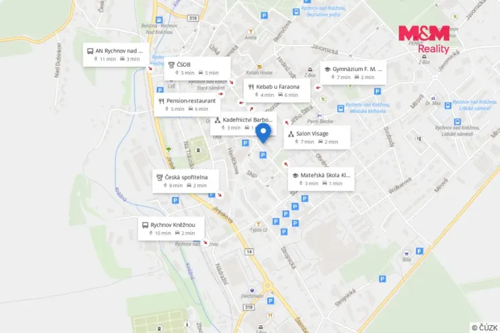Pronájem bytu 3+1, Rychnov nad Kněžnou, Palackého, 65 m2