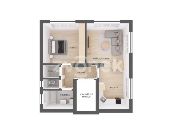 Pronájem bytu 2+1, Zlín, Lešenská, 78 m2