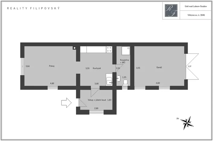 Prodej chaty, Ústí nad Labem, Vítězná, 54 m2