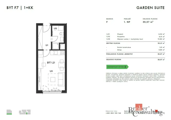 Pronájem bytu 1+kk, Plzeň - Jižní Předměstí, Železná, 31 m2