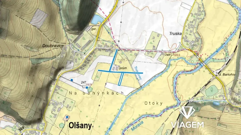 Prodej pole, Olšany, 1059 m2
