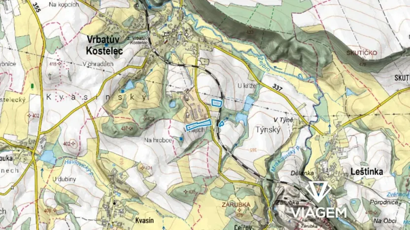 Prodej podílu pole, Vrbatův Kostelec, 807 m2