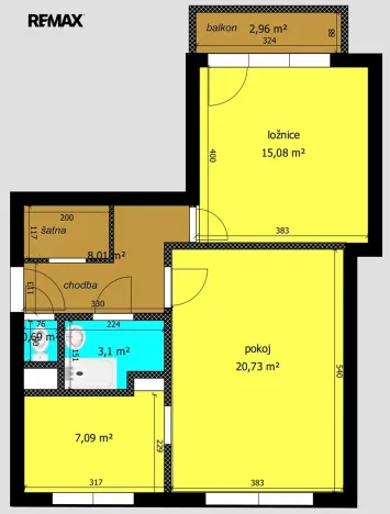 Pronájem bytu 2+1, Kolín, Dělnická, 57 m2