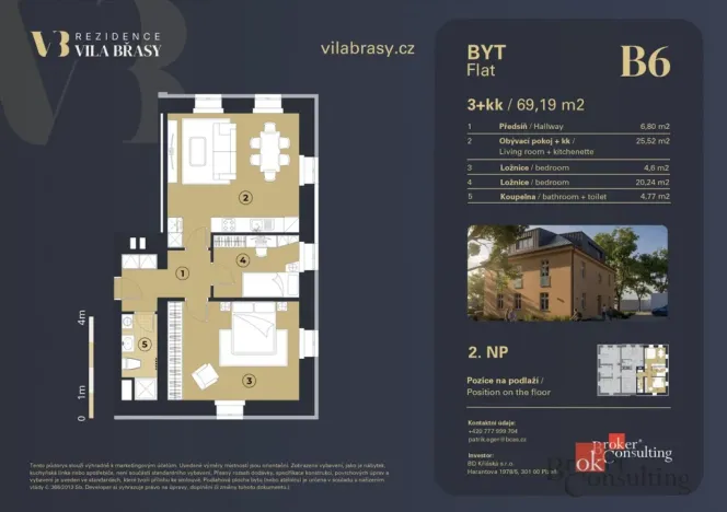 Prodej bytu 3+kk, Břasy, 66 m2