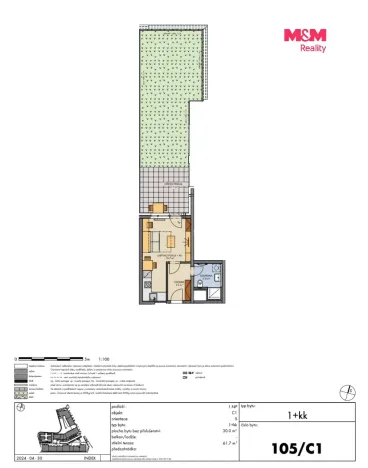 Prodej bytu 1+kk, Praha, Svitákova, 30 m2